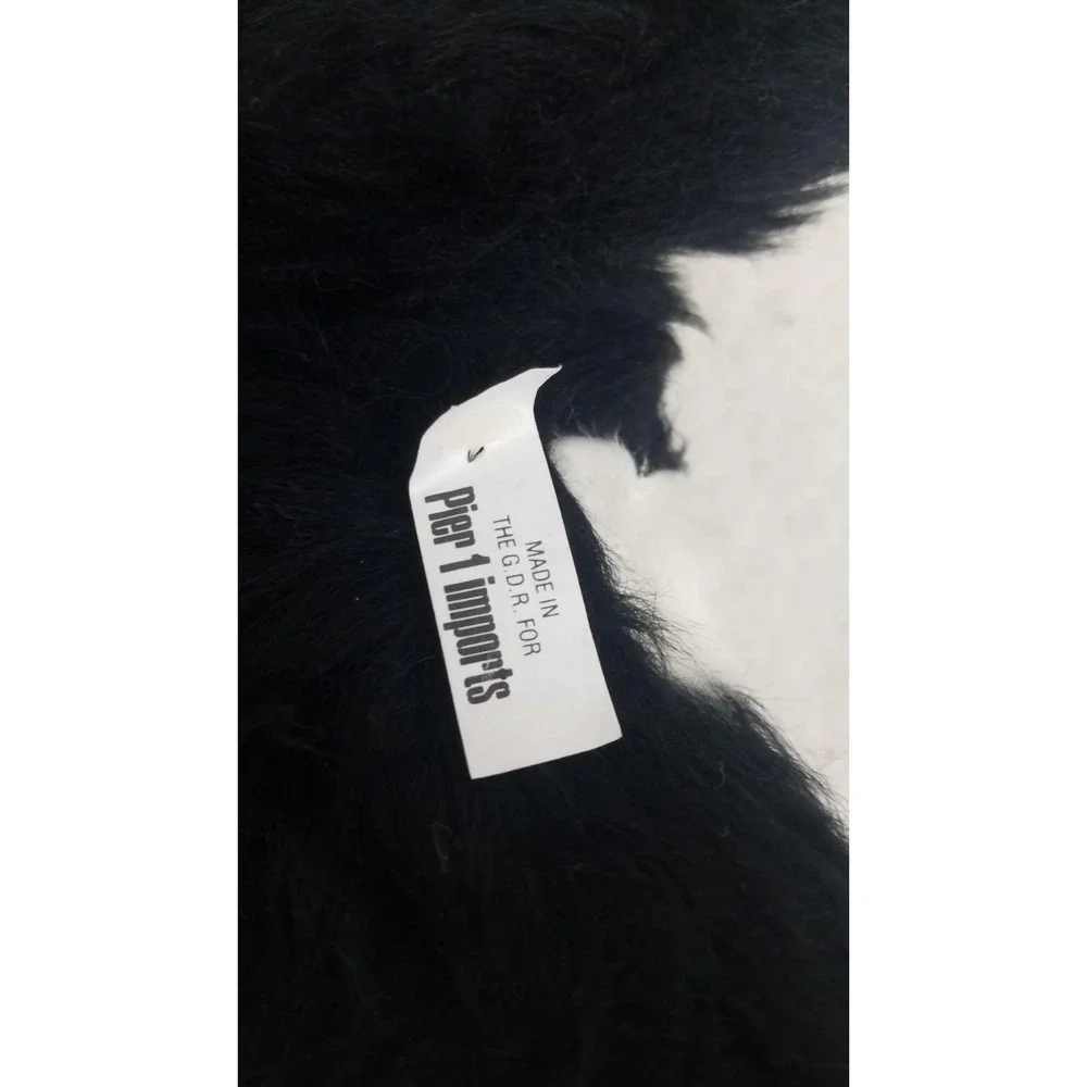 Panda Bear Hand Puppet Black White Brown Eyes VTG Pluti GDR‎